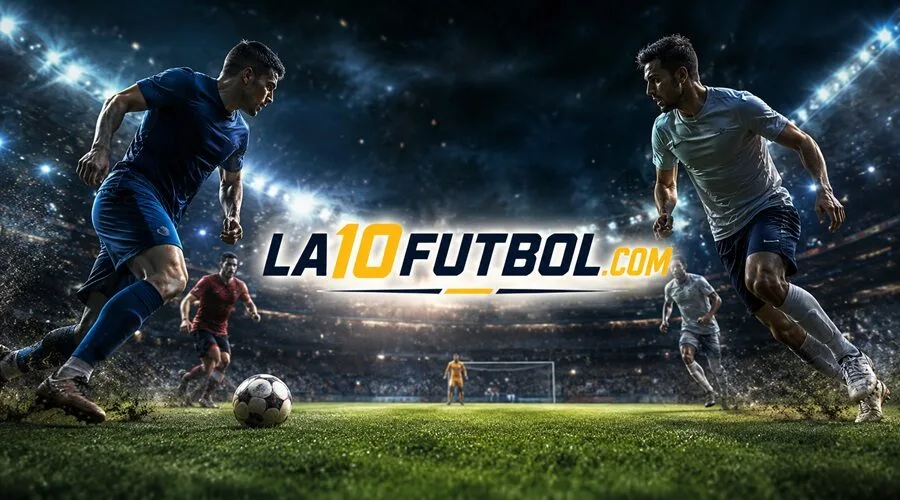 Imagen destacada de La 10 Fútbol con ambiente futbolero, hinchas, estadio y enfoque en noticias, análisis y actualidad del fútbol