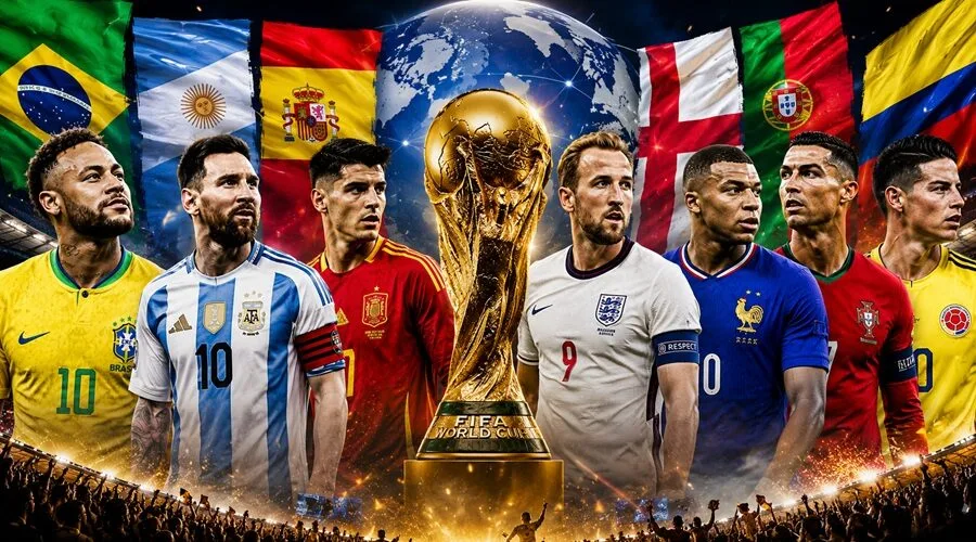 Futbolistas de distintas selecciones disputando partidos atractivos de la fase de grupos del Mundial 2026